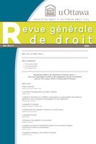 Revue générale de droit, Université d'Ottawa